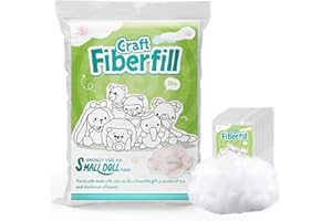 Fedmut Polyfill Stuffing, 200g/7.05oz Premium Polyester Fiber Fill, High Resilience Poly Filling Stuffing for Stuffed Animals, Small Dolls Crochet Handicraft, Pillow Cushion and Plush Filling