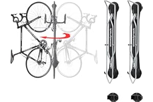 Steadyrack Bike Rack - Classic Vertical Wall Mount for Garage, East Lift Indoor Bike Storage Solution for Home, Bicycle Hangers for Garage Can Hold up to 77 lbs