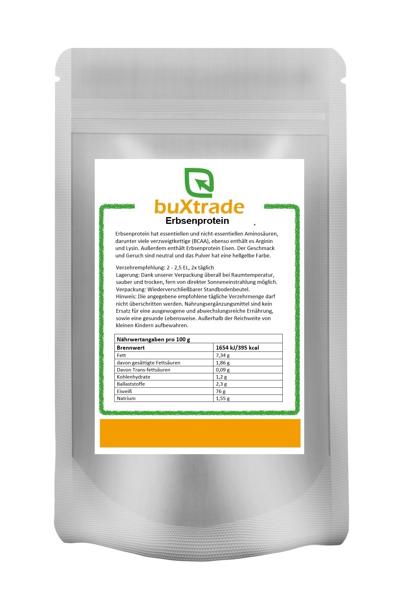 2 kg Erbsenprotein | Erbsenpulver | Eiweiß | Eiweiss | Protein | Buxtrade