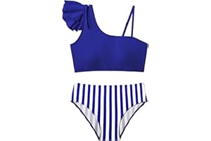 Doumlop Girls Swimsuits Bikini Set, Kids Bathing Suit for Girls Ruffle Two Piece Girls' Swimwear with Adjustable Strap