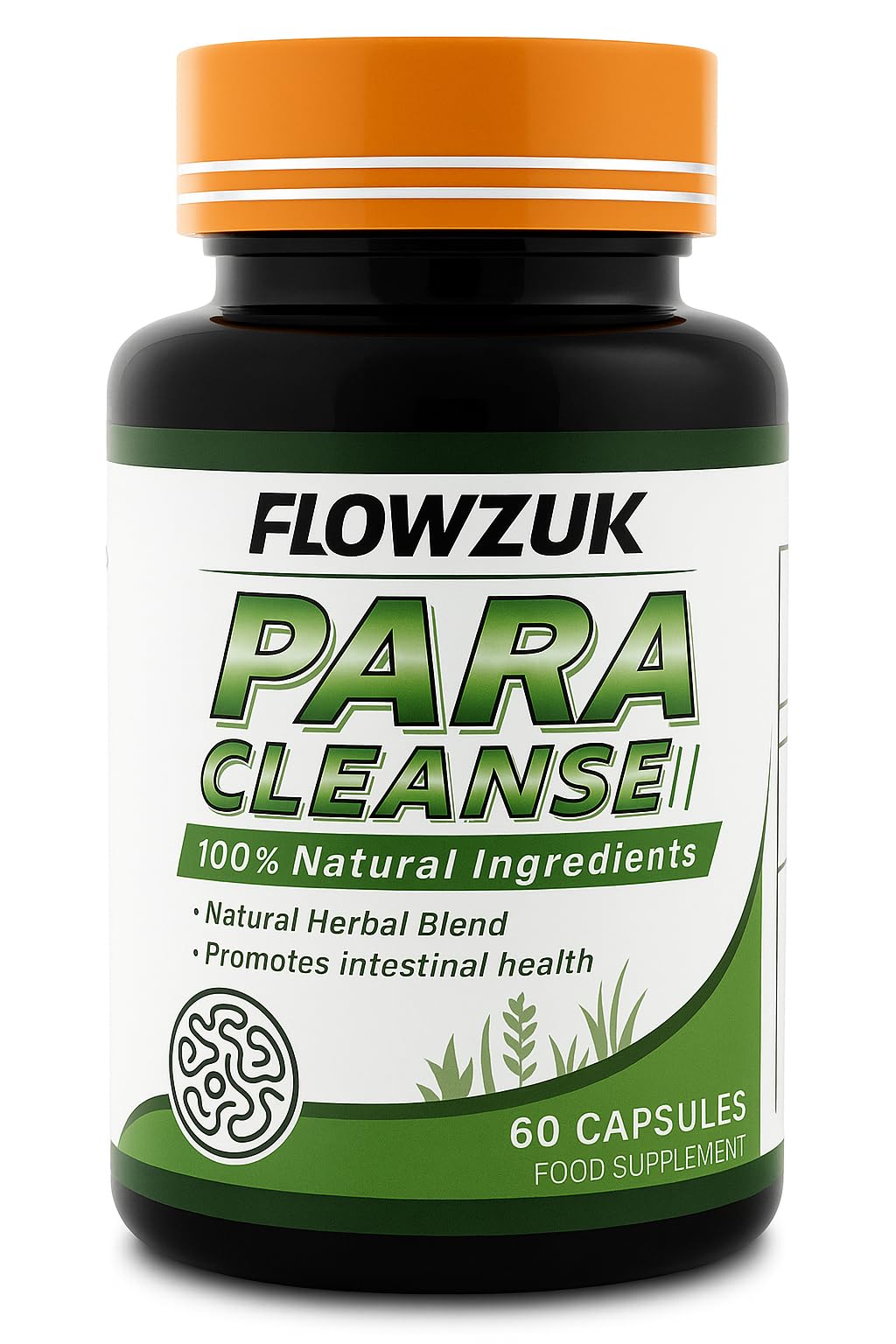 Flowzuk Paracleanse – Herbal Gut Support with Wormwood, Clove & Black Walnut – 60 Capsules