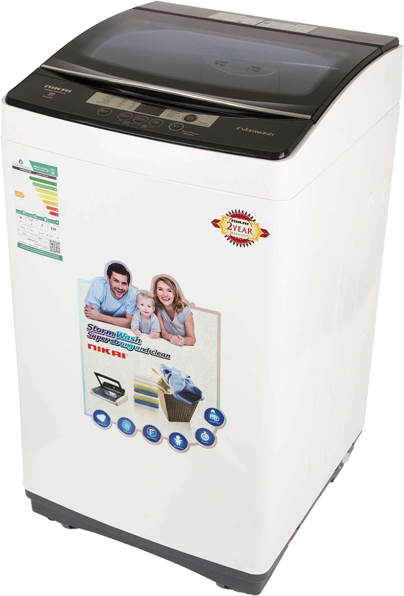 Nikai Top Load Fully Automatic Washing Machine 7Kg White NWM07040TK20 price in Saudi Arabia