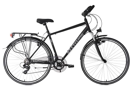 KS Cycling Herren Trekkingrad Alu-Rahmen 28' Metropolis RH 56 cm Multipositionslenke Fahrrad, schwarz