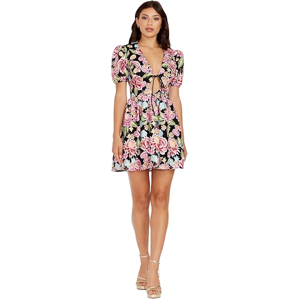 dress the population elisa embroidered fit and flare dress Elisa Dress – Dress the Population main image 0