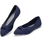 Frank Mully Womens Flat Shoes Classic Pointed Toe Flats Knitted Dress Shoes Soft Flats for Woman Comfortable Dressy