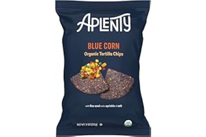 Amazon Brand, Aplenty Organic Blue Corn Tortilla Chips, 9 Oz