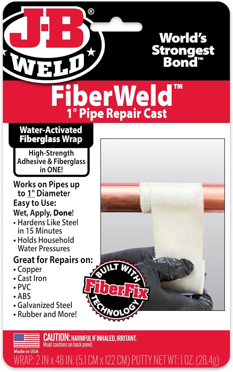 J-B Weld FiberWeld Pipe Repair Cast 1 inch Kit 2.5cm x 121cm