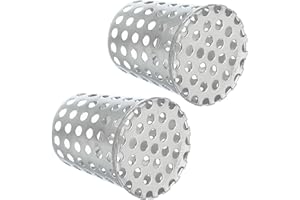 PATIKIL Gutter Guard Filter 2"-1.6", 2 Pcs PVC Termination Cap Mesh Screen Roof Vent Cover Stainless Steel Conical Exhaust Pi
