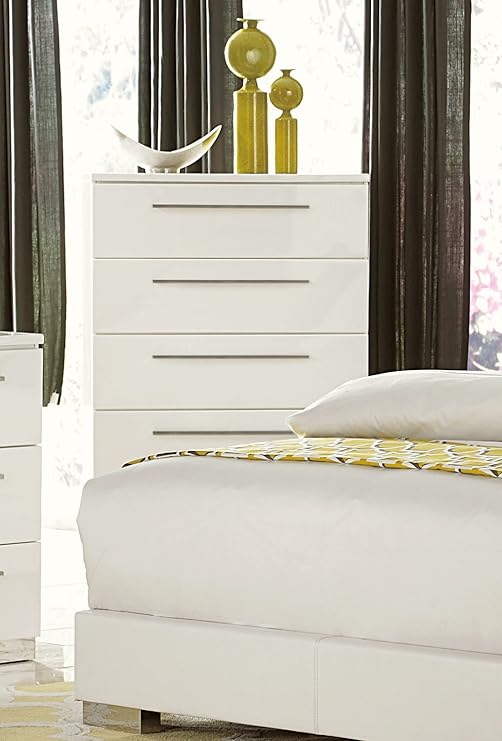 Hefx Lisle Weiss Hochglanz Modernes Schlafzimmer Mobel Modern Chest Weiss Amazon De Kuche Haushalt