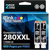E-Z Ink Compatible tr8620a Ink Cartridge Replacement for Canon 280 PGBK 280 XXL Canon Ink PGI-280XXL to use with PIXMA TR8520 TR8620 TR8622a TS9521C TS6120 TS9120 TS6320 TR7520(2 PGBK)