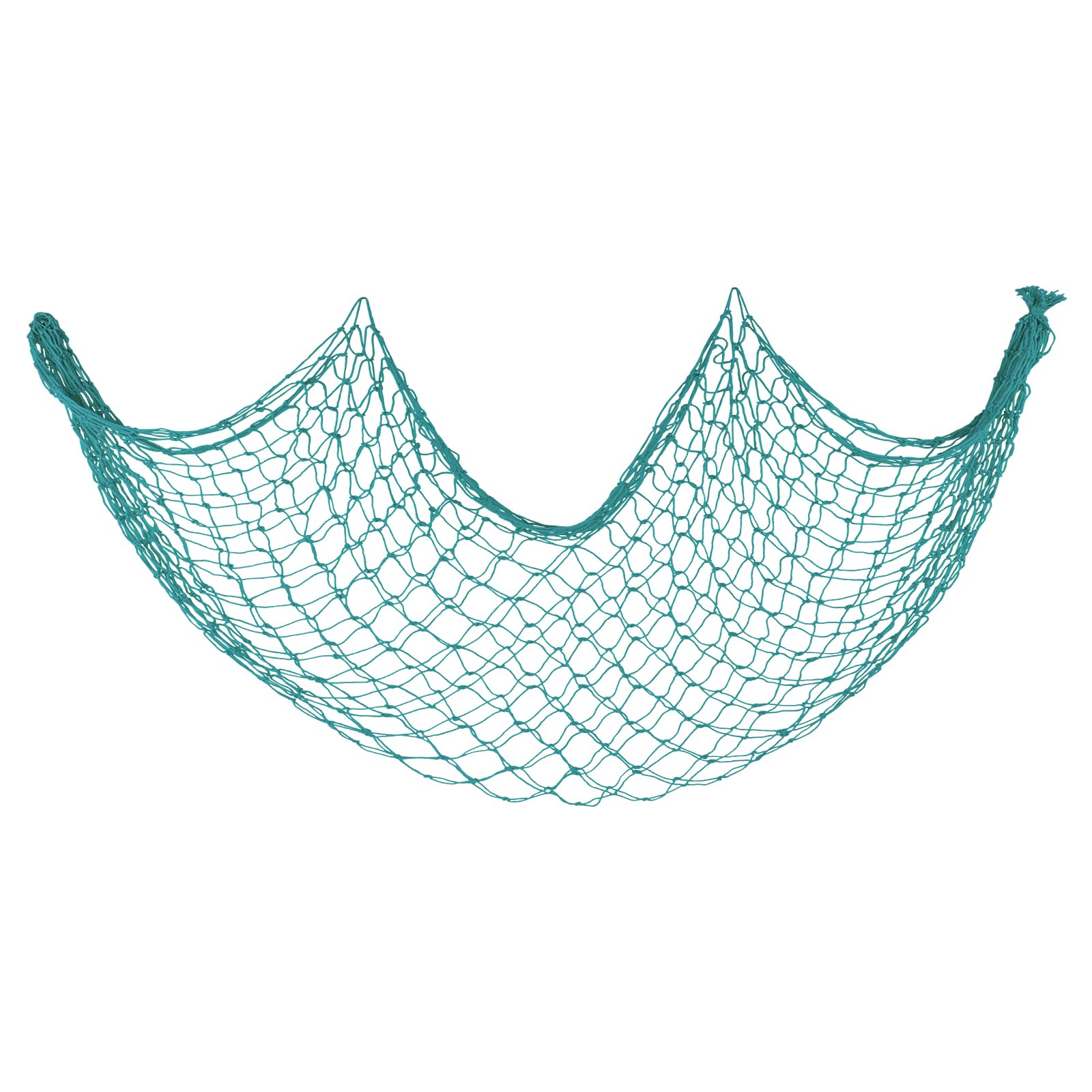 Photo 1 of 1 Pack Decorative Fishing Net, Patioland 5x10 ft Large Aqua Fish Net Decor for Wall, Photo Display, Nautical Mermaid Pirate Ocean Themed Beach Hawaii Under The Sea Party Decorations