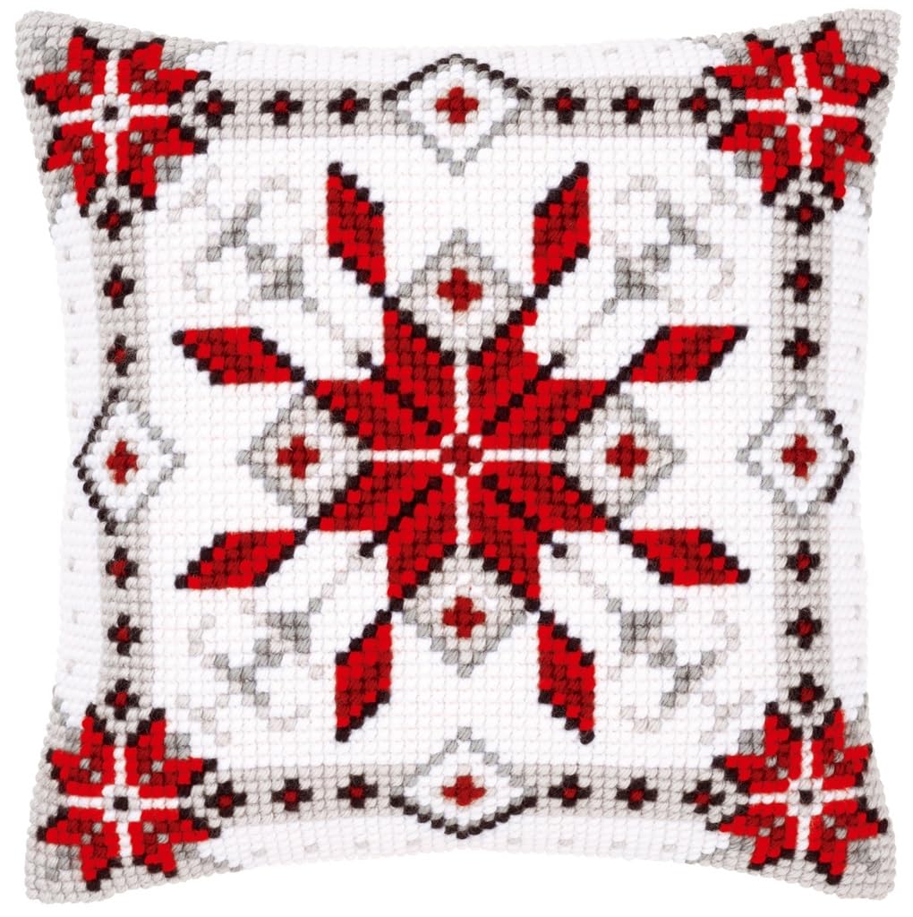 Vervaco Cross Stitch Cushion Snow Crystal I