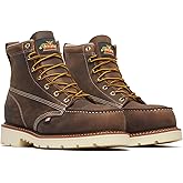 Thorogood American Heritage 6" Steel Safety Moc Toe Work Boot for Men, Durable Leather, Slip-Resistant Outsole, ASTM Rated