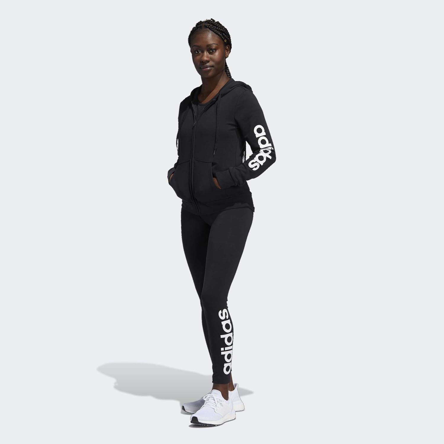 adidas Womens Essentials Linear Tights: Clothing