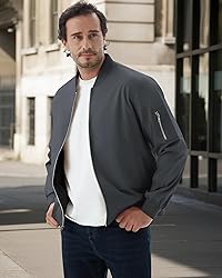 WULFUL Men's Bomber Jacket Lightweight Casual