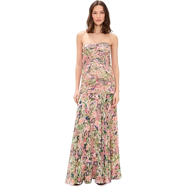 SALONI Women's Renee Long Dress, Astilbe Rouge, 12 at Amazon Women's Clothing store SALONI Women's Renee Long Dress, Astilbe Rouge, 12 at Amazon Women's Clothing store