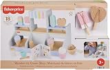 Fisher-Price Wood Ice Cream Shop Set 18-Piece Pretend Play Toy 3+ HXV21