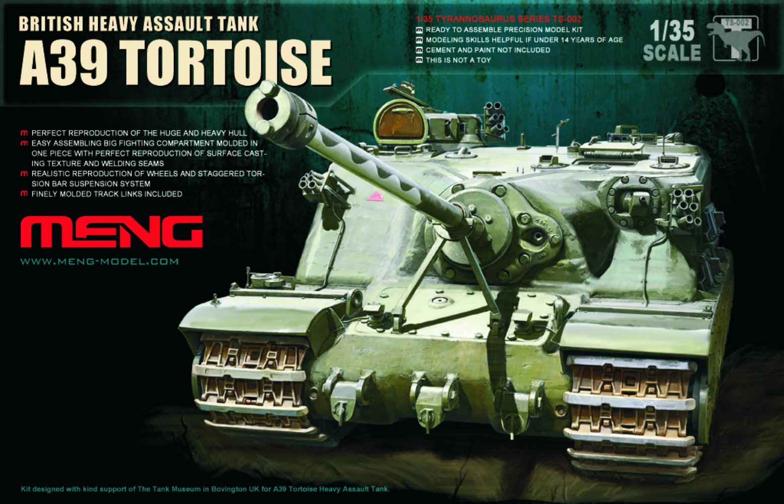 MENG Model kit, MNGTS-002, 1:35 British Tortoise A39 Assault Tank