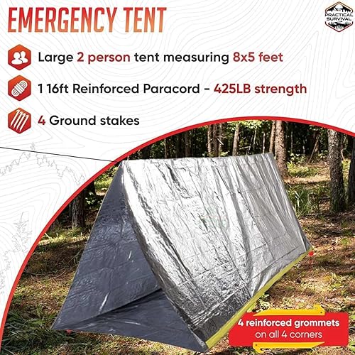 Tent Emergency Survival Shelter – Person Emergency Tent – Use As