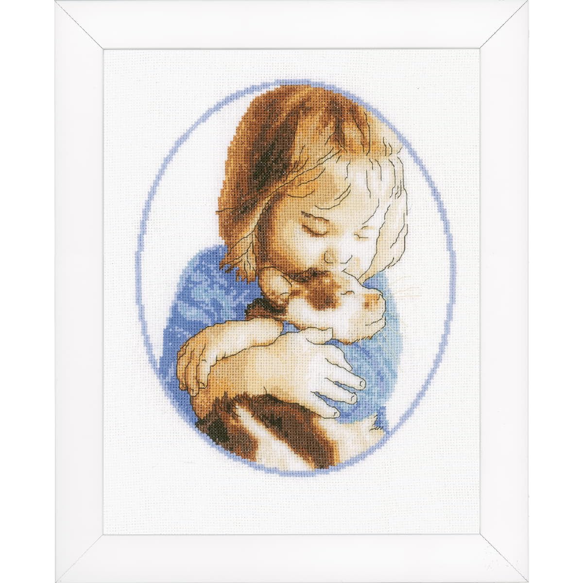 Vervaco Counted Point Kit, White, Approx. 21 x 26 cm