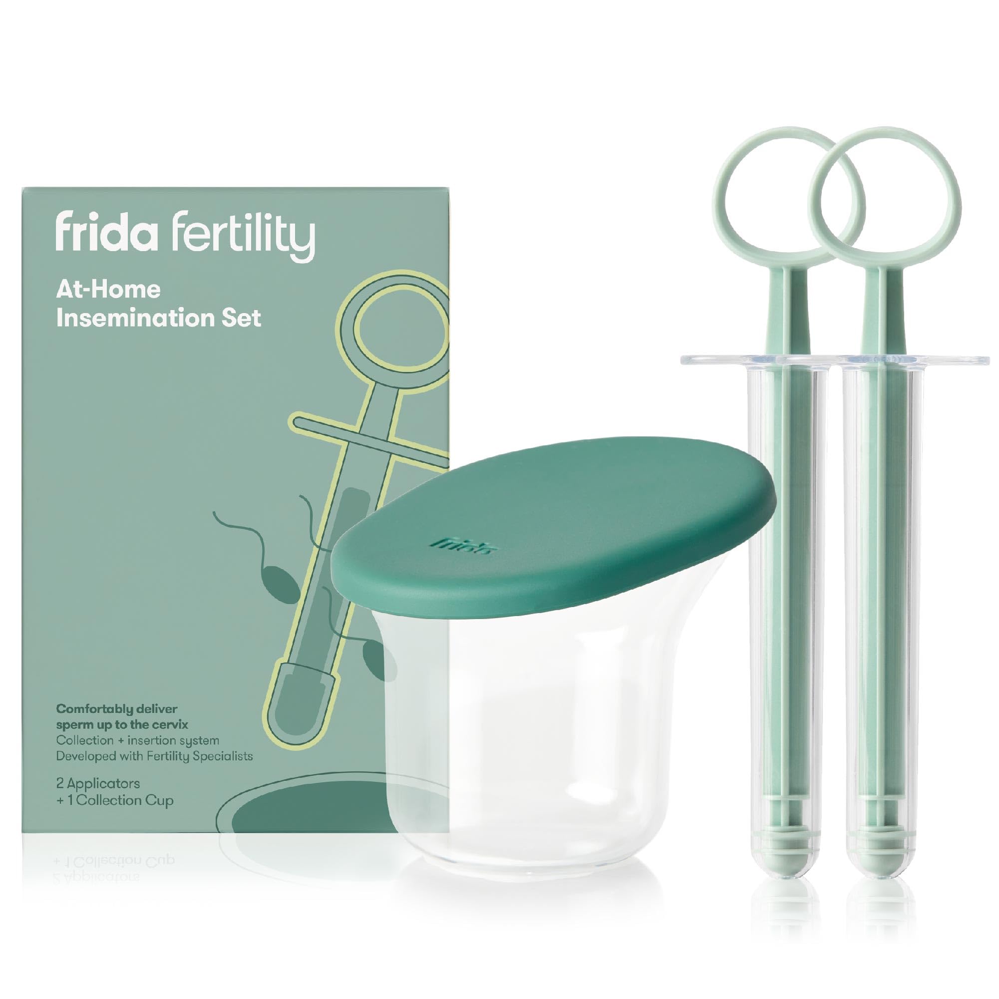 Photo 1 of Frida Fertility at-Home Insemination Kit | Insemination Kit for Families, Developed with Fertility Specialists, Designed for Comfort + Minimal Waste, FSA/HSA Eligible | 2 Applicators + Collection Cup