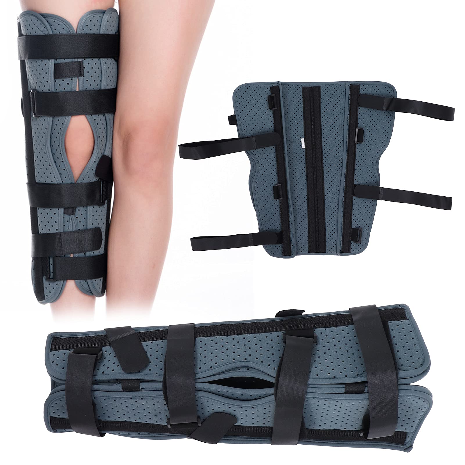Adjustable Knee Immobiliser Joint Pain Relief Breathable Knee Brace Leg Support Knee Brace for Patella, Meniscus and Ligaments Adjustable Knee for Sports