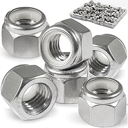 Vifmy 120 Pack 8#32 Nylon Insert Lock Nuts,304
