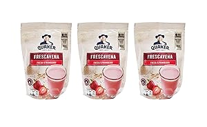 Quaker Frescavena Fresa (Strawberry) Oat Beverage Mix (3 Pack, Total of 33.3oz)