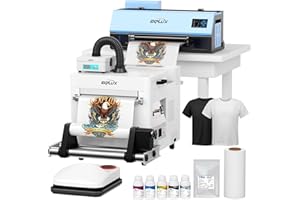 EXPLUX A3 DTF Printer,XP600 Turbo Printhead, 2X Faster Output, Anti-Clog Design + Low-Ink Warning+LED Multi-Function Display,Multi-Material Compatible,Gift Ink 2 Year