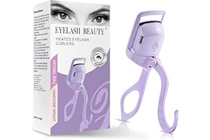 ACCTNDOK Premium Heated Eyelash Curlers Elevate Your Lash, Rapid Heat-up, USB Rechargeable Electric Eyelash Curler with Sensing Heating Silicone Pad, Heated Lash Curler with Temperature Control, Purple