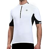 Nepest Cycling Jersey Men Short Sleeve Half Zip Bike Bicycle Shirts 4 Pockets Moisture Wicking Color Clash Riding Tops