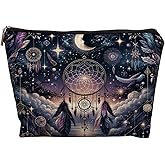 uinwk Celestial Dreamcatcher Makeup Bag for Women, Witchy, Aesthetic, Halloween Gifts