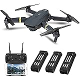 EACHINE E58 ドローン カメラ付き 小型 720P 200万画素 HD カメラ バッテリー3個 空撮 スマホで操作可 WIFI FPV リアルタイム 高度維持 自動ホバリング 2.4GHz 6軸ジャイロ ヘッドレスモード ポケット 折り畳み式