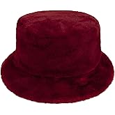 Mimfutu Winter Furry Bucket Hat for Women Men, Warm Fluffy Fuzzy Bucket Hats