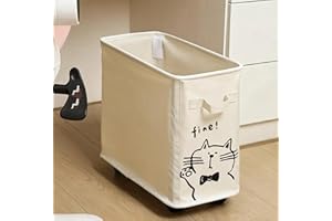 Laundry Hamper, Under Desk Rolling Storage Basket with Wheels - Organizer Cart for Home，Office, Bathroom, Easy-Glide Drawer f