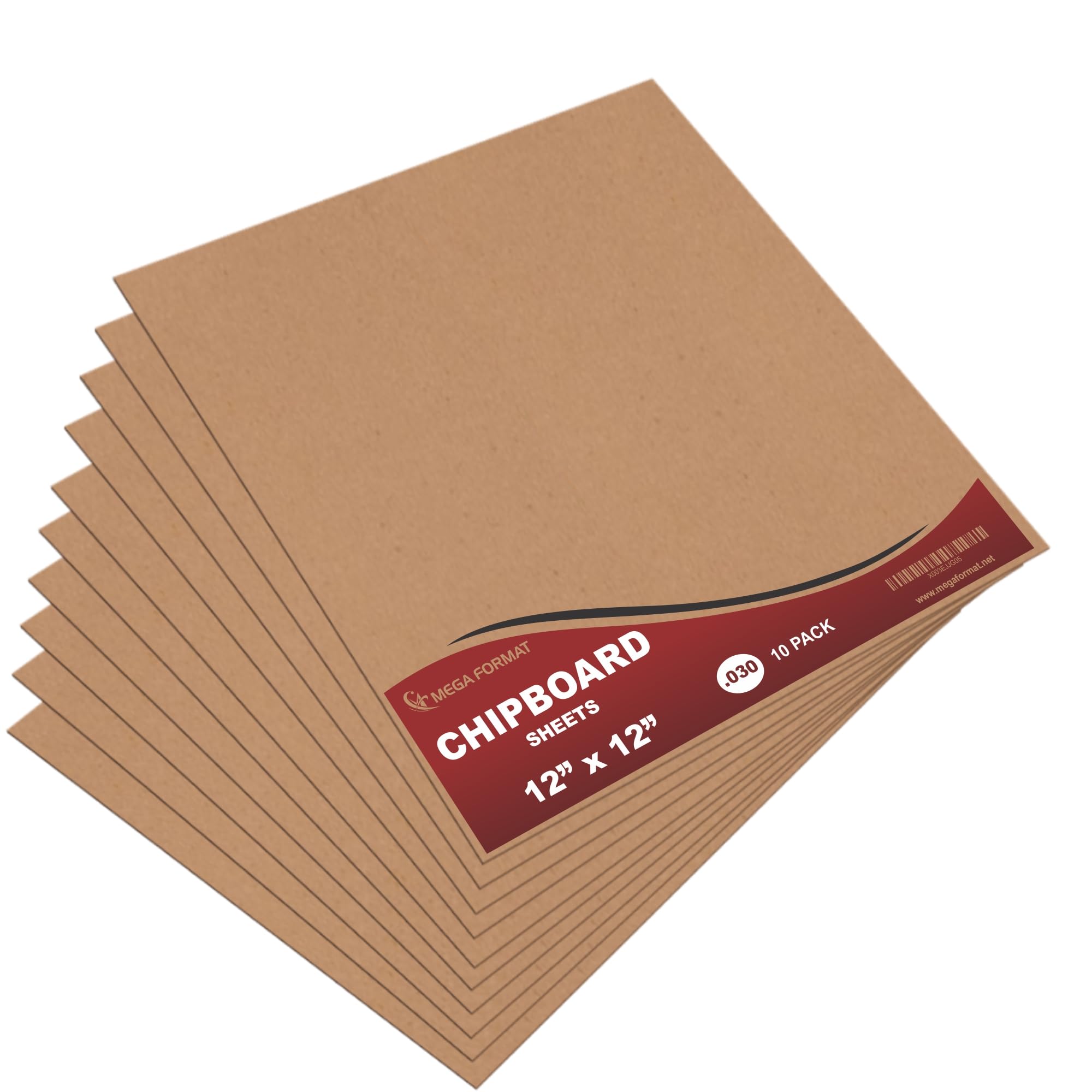 Mega Format Cardboard Sheets, Chipboard Sheets, Chip Board, Paperboard .030 Thick - Cardboard Paper, Cardboard Inserts for Mailers, Cardboard for Crafts, Large Cardboard Sheets (12