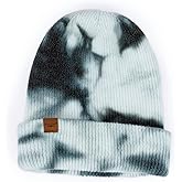 Britt's Knits Womens Mantra Soft Winter Tie Dye Knit Warm Cuffed Skull Beanie Hat Cap