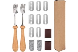2pcs Bread Lame Sourdough Scoring Tool with 8 Razor Blades, Sourdough Dough Scoring Knife Stainless Steel Bakery Blade for Ba