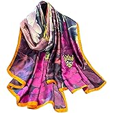 NUWEERIR Womens 100% Large Mulberry Silk Scarf Long Satin Scarf Fashion Lightweight Wraps