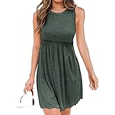 BTFBM Summer Dresses for Women 2026 Casual Spring Clothes Sleeveless Crewneck Beach Vacation Outfits Mini Flowy Sun Dress