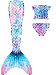 Superband Girls Mermaid Bathing Suit 3PCS
