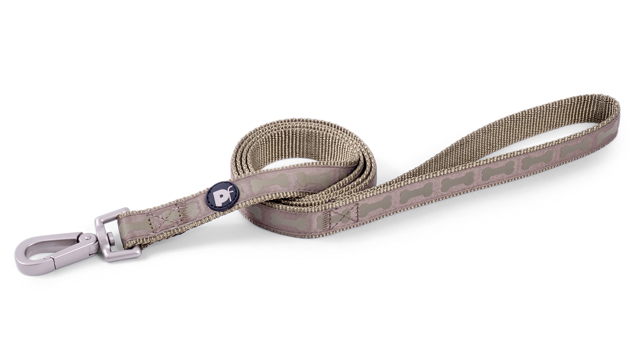 Petface Tonal Bones Print Dog Lead, Medium, Country Green