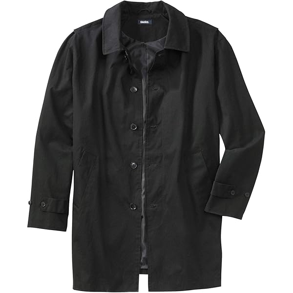 KingSize Men's Big & Tall Hooded Leather Parka - L, Black at