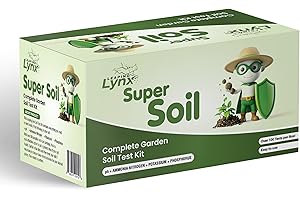 LEAPING LYNX Super Soil Complete Garden Soil Test Kit – Easy to Use for Garden Nutrients, pH, Nitrogen, Phosphorous, & Potassium – Soil Testing Kit for Gardening – Lab at Your Fingertips