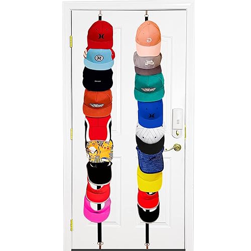 FLANCCI Adjustable Hat Rack Organizer Over The Door, Baseball Cap - Main Image