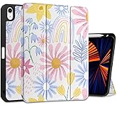 DONGKE Case for iPad 11th Generation 11 Inch 2025 (A16 Chip) & iPad 10th Generation 10.9 Inch 2022 with Pencil Holder-[Auto Wake/Sleep], Trifold Stand Soft TPU Protective Cover, Colorful Florals