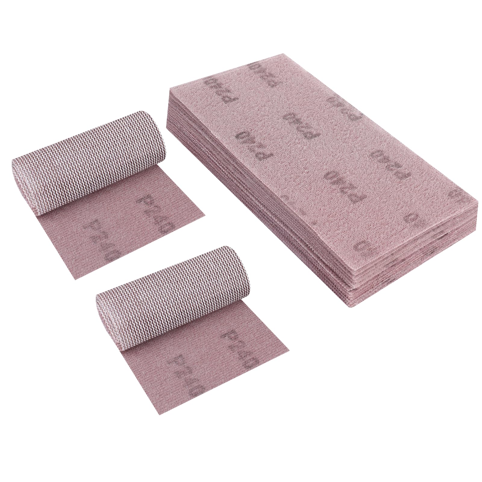 Sruhrak 115x230mm Net Sandpaper, 25 PCS Mesh Sanding Discs 240 Grit Hook and Loop Sanding Pads for Drywall Sander Efficient Dust Removal Random Orbital Sander Polishing