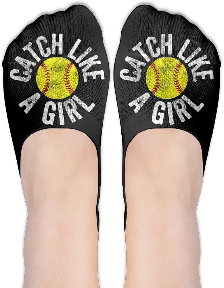 Catch Like A Girl Softball Catcher Women NoShow Casual