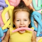 VEYLIN 12PCS Pop Tubes Fidget Toys Colorful Mini Sensory Tubes for Kids view 5