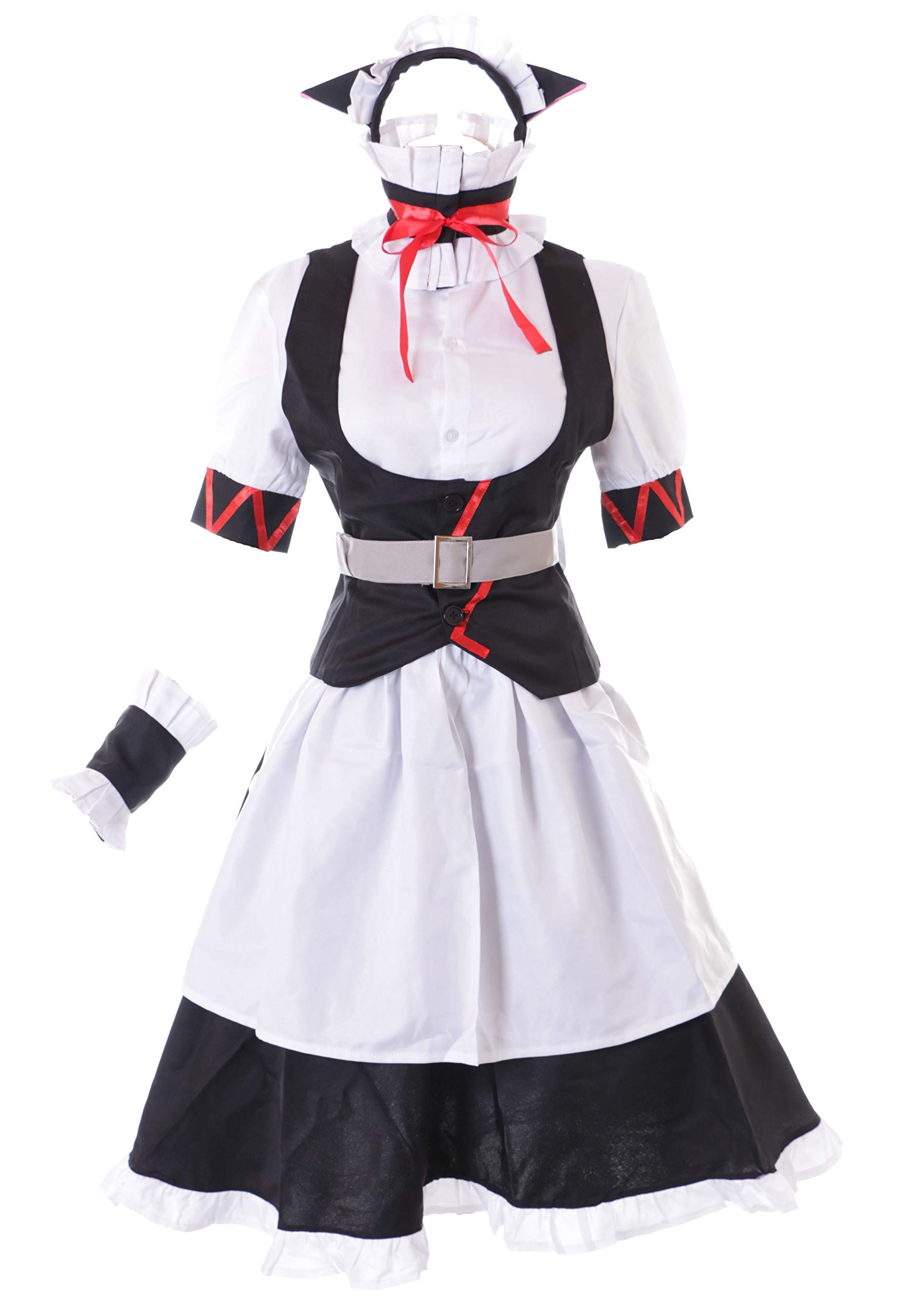 Kawaii-Story MN-129 Stone Gate Faris NyanNyan Maid Black White Maid Maid Maid Costume Anime Cosplay (L)